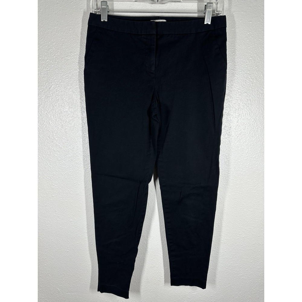 Halogen‎ Taylor Fit Pants Womens 4 Black Ankle Tapered Twill Dress Work Office